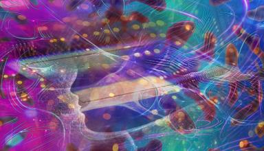 an artist’s interpretation of new optical processor for an edge device