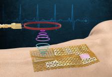 The device senses and wirelessly transmits signals without bulky chips or batteries.