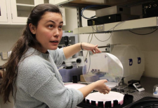 Student at hands-on lab session