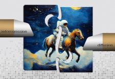 image of astronaut on horseback