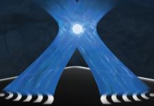 Researchers developed a photonic chip that incorporates precisely designed antennas to manipulate beams of tightly focused