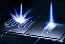 This illustration shows an array of integrated antennas developed by MIT researchers