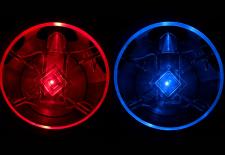 red and blue lights 