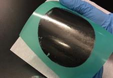 Freestanding remote epitaxial GaN film peeled off from 4-inch graphene/SiC substrate by using Kim's signature technique, called 2D material-based layer transfer.