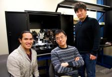 Photo: MIT researchers Scott H. Tan, Jeehwan Kim, and Shinhyun Choi
